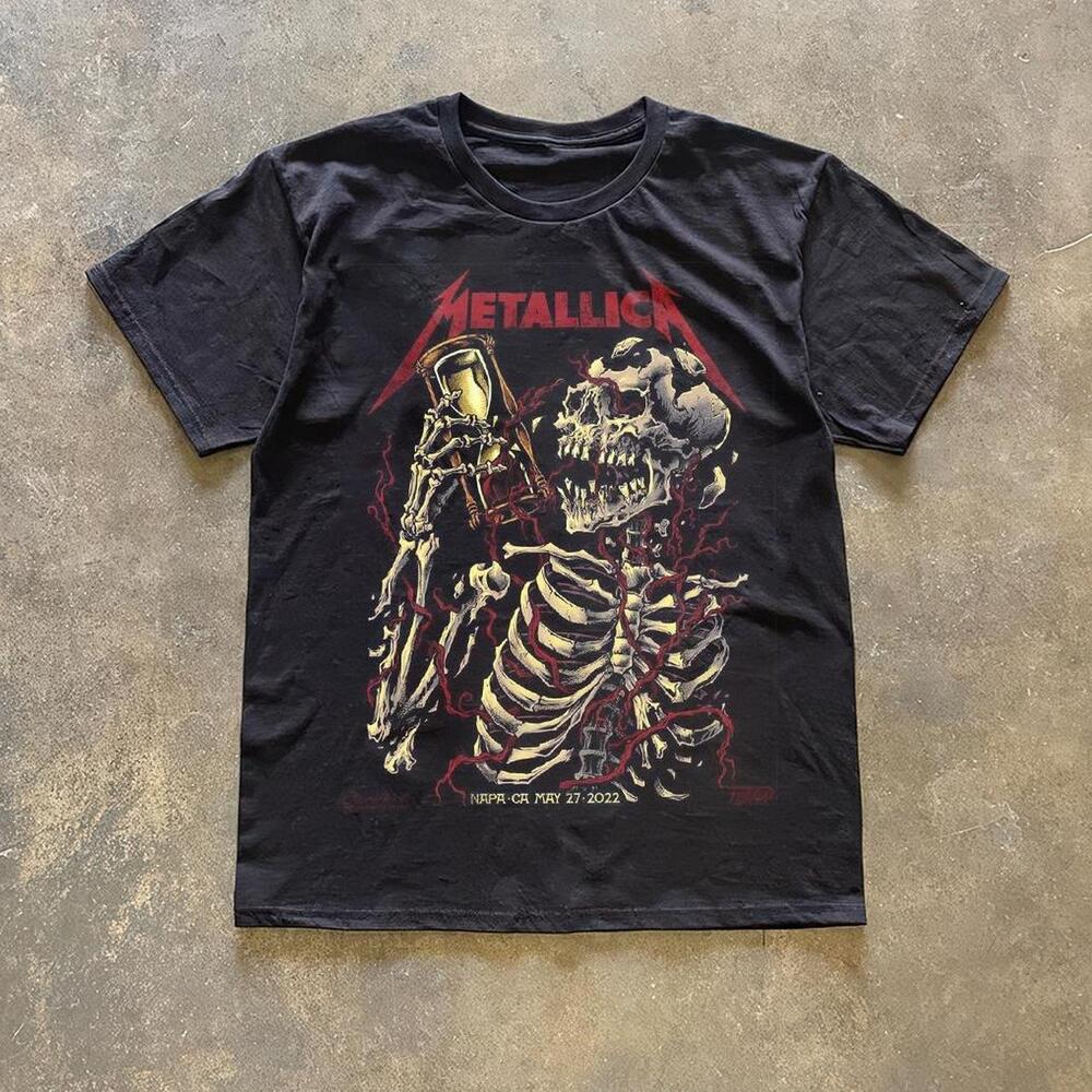 Metallica Tee With Red Accents